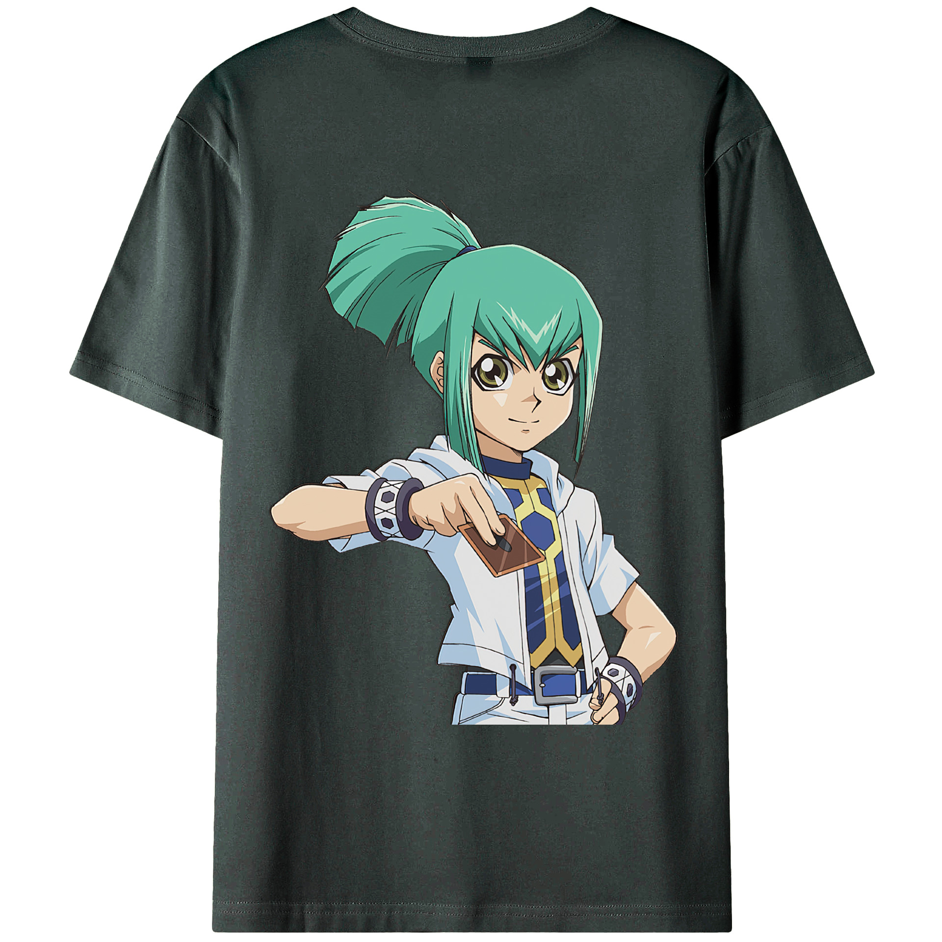 （画像用） 遊☆戯☆王 Yu-Gi-Oh! 綿100％ メンズ半袖Tシャツ（バックプリント） 通気性